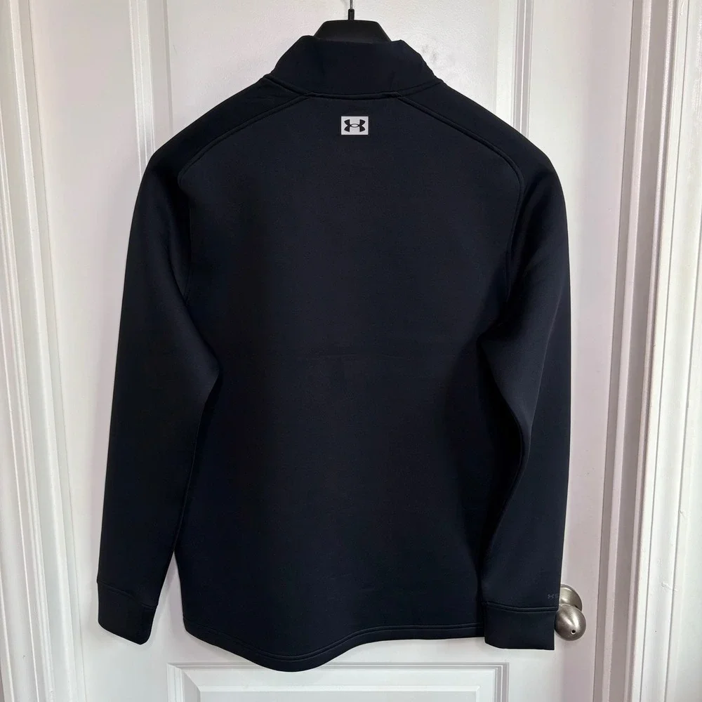 $90 NEW Under Armour Golf Mens L Drive Pro Hybrid HZ Storm  Pullover Black